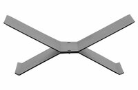 Woood Brook boekenstandaard liggend metaal zwart 