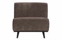 WOOOD Premium Statement 1-zits Element Brede Platte Rib Taupe