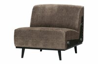 WOOOD Premium Statement 1-zits Element Brede Platte Rib Taupe