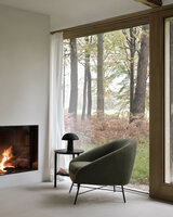 Ethnicraft Barrow lounge chair Pine Green fabric