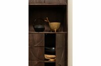 WOOOD Premium Draw 4-deurs opbergkast mango hout walnoot