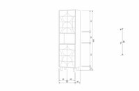 WOOOD Premium Draw 4-deurs opbergkast mango hout walnoot