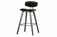 WOOOD Essentials Senn Barstoel Fluweel Zwart