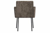 WOOOD Premium Mount Eetkamerstoel Grof Geweven Stof Grijs/Bruin