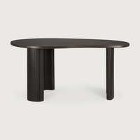 Ethnicraft Boomerang Desk Varnished Mahogany Dark Brown