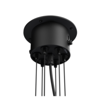 Tonone Bolt chandelier 6 arms smokey black
