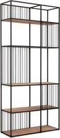teak planken metalen frame