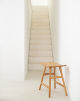 Ethnicraft Oak Osso stool low hardwax oil finish.