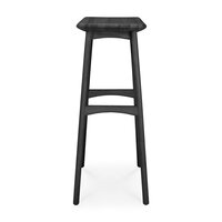 Ethnicraft Oak Osso barstool varnished high black