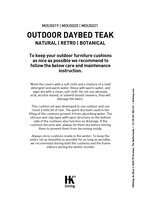 Outdoor daybed cushions care instructions