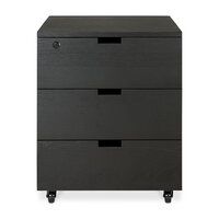 Ethnicraft oak Billy drawer unit black