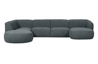 Woood Essentials Polly Bank U-vorm Links Blauw/Groen