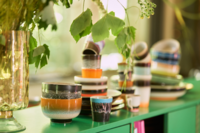 HKLIVING 70s ceramics noodle bowls; Groovy (set van 4)