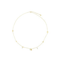 Zusss ketting met rondjes saliegroen/goud