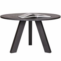WOOOD eettafel Rhonda blacknight &Oslash;129cm blacknight [fsc]