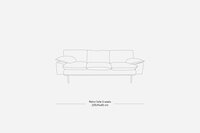 HKLIVING Retro Sofa 3 Zits, corduroy velvet corduroy, aged gold