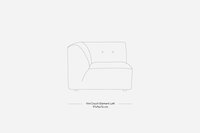 HKLIVING Vint Couch Element Left Royal Velvet, Green