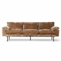 HKliving retro sofa 4 seats Velvet Corduroy Aged Gold