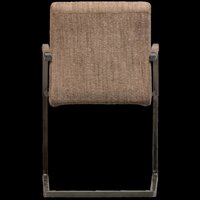 Woood Bas Eetkamerstoel Geweven Stof Bruin Melange