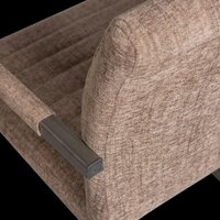 Woood Bas Eetkamerstoel Geweven Stof Bruin Melange