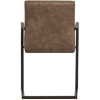 Woood Bas Eetkamerstoel Leerlook Taupe