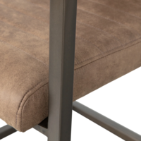 Woood Bas Eetkamerstoel Leerlook Taupe