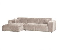 WOOOD Premium Cloud hoekbank Chenille Naturel Links