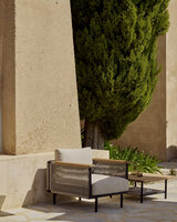 Ethnicraft Corbey outdoor loungestoel incl. kussens oyster