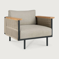 Ethnicraft Corbey outdoor loungestoel incl. kussens oyster