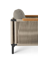 Ethnicraft Corbey outdoor loungestoel incl. kussens silt