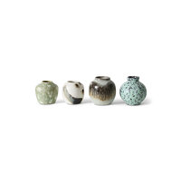 HKLIVING 70s ceramics: small vases, canyon (set of 4)