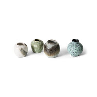 HKLIVING 70s ceramics: small vases, canyon (set of 4)