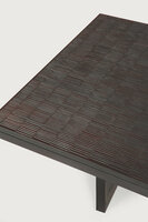 Ethnicraft Grooves salontafel teakhout zwart 135x65cm