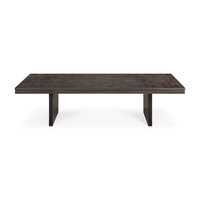Ethnicraft Grooves salontafel teakhout zwart 135x65cm
