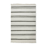 HKLIVING Striped woolen kelim cream, 200x300cm