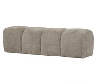 Woood Mojo Eetbankje 164cm Geweven Ribstof Donkerzand