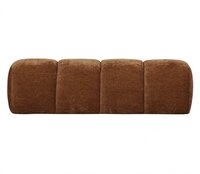 Woood Mojo Eetbankje 164cm Geweven Ribstof Roestbruin