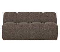 WOOOD Mojo Eetbankje 164cm Met Rugleuning Boucl&eacute; Bruin Melange