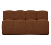 WOOOD MojWOOOD Mojo Eetbankje 164cm Met Rugleuning Boucl&eacute; Roestbruin Melangeo Eetbankje 164cm Met Rugleuning Boucl&amp;#x00e