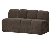 WOOOD Mojo Eetbankje 164cm Met Rugleuning Ribstof Bruin