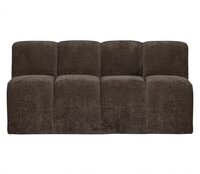 WOOOD Mojo Eetbankje 164cm Met Rugleuning Ribstof Bruin