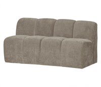 WOOOD Mojo Eetbankje 164cm Met Rugleuning Ribstof Donkerzand