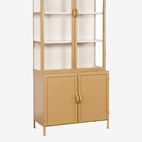 New Routz Detroit 4 deurs vitrinekast musterd