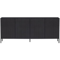 WOOOD Premium New gravure dressoir 200 cm grenen zwart [fsc]