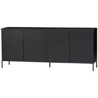 WOOOD Premium New gravure dressoir 200 cm grenen zwart [fsc]