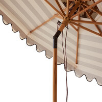HKLIVING Striped patio umbrella stracciatella