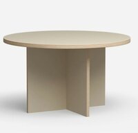 HKLIVING Dining table cream round 130cm 
