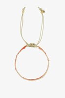 Zusss Miyuki armbandje Stipje koraalrood