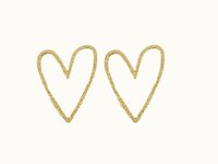 Zusss oorsteker in open hart vorm goud