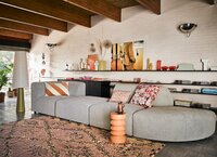 HKLIVING Striped cushion velvet